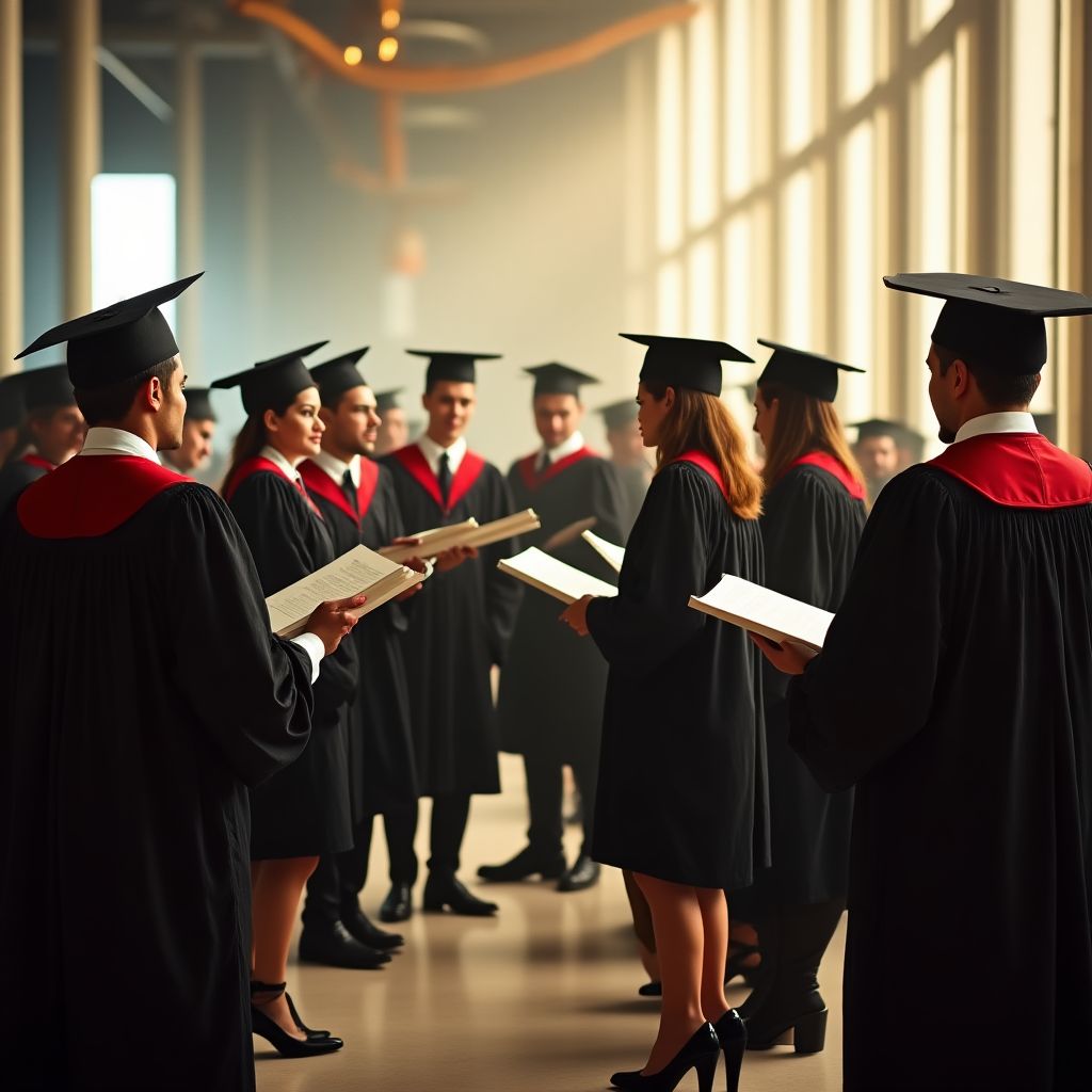 Ceremonia de graduación de estudiantes